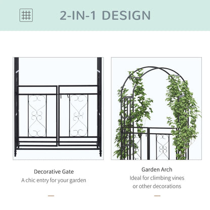 HeavyDuty Metal Garden Arch 675 Outdoor Arbor For Weddings Climbing Plants  Decorative Hearts Desig 5