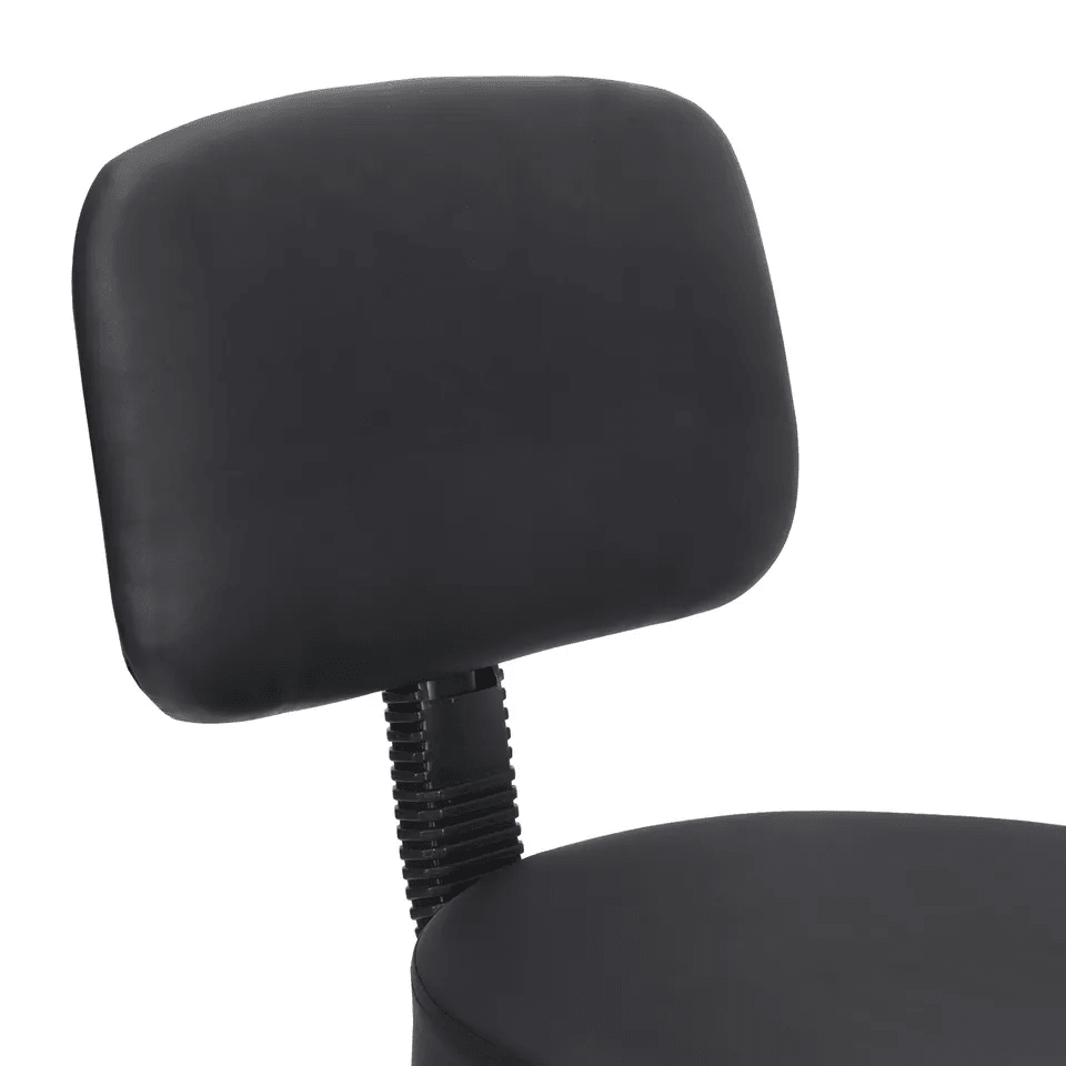 Adjustable Black Rolling Medical Spa Salon Stool With Backrest Cushion Swivel Chair For Tattoo Faci 3
