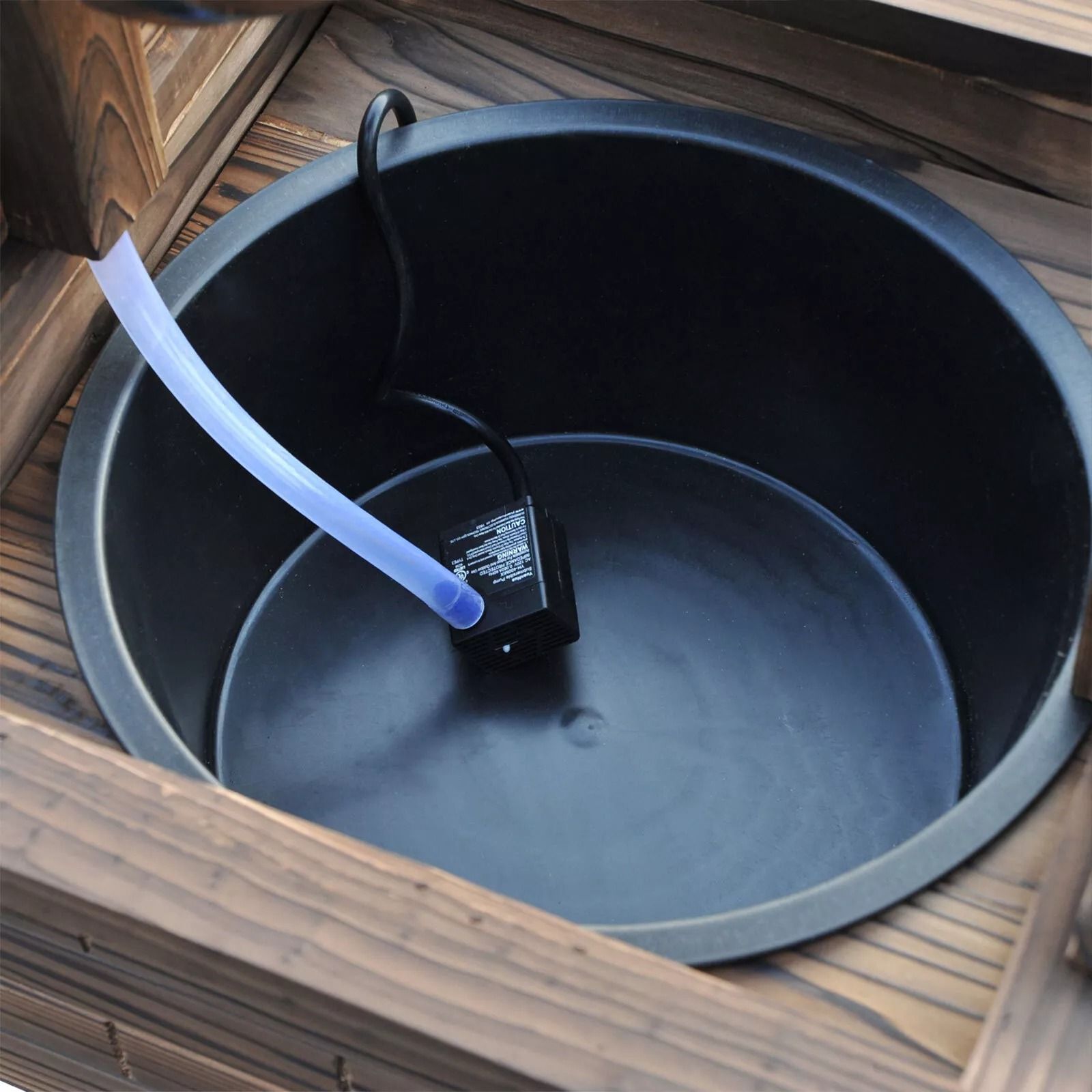 Outdoor Wishing Well Fountain Wooden Decorative Water Feature For Backyard  Garden 1