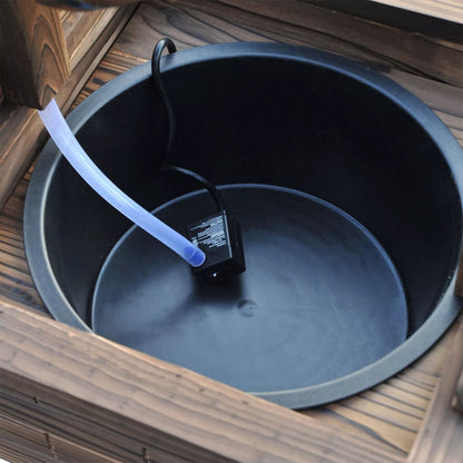 Outdoor Wishing Well Fountain Wooden Decorative Water Feature For Backyard  Garden 1