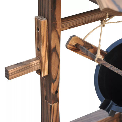 Outdoor Wishing Well Fountain Wooden Decorative Water Feature For Backyard  Garden 2
