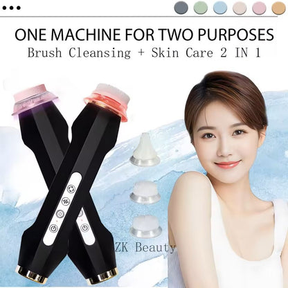 CO2 Oxygenation Facial Device with Brush Head for Skin Whitening and Anti Aging