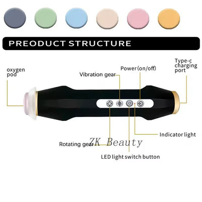 CO2 Oxygenation Facial Device With Brush Head For Skin Whitening And Anti Aging 1