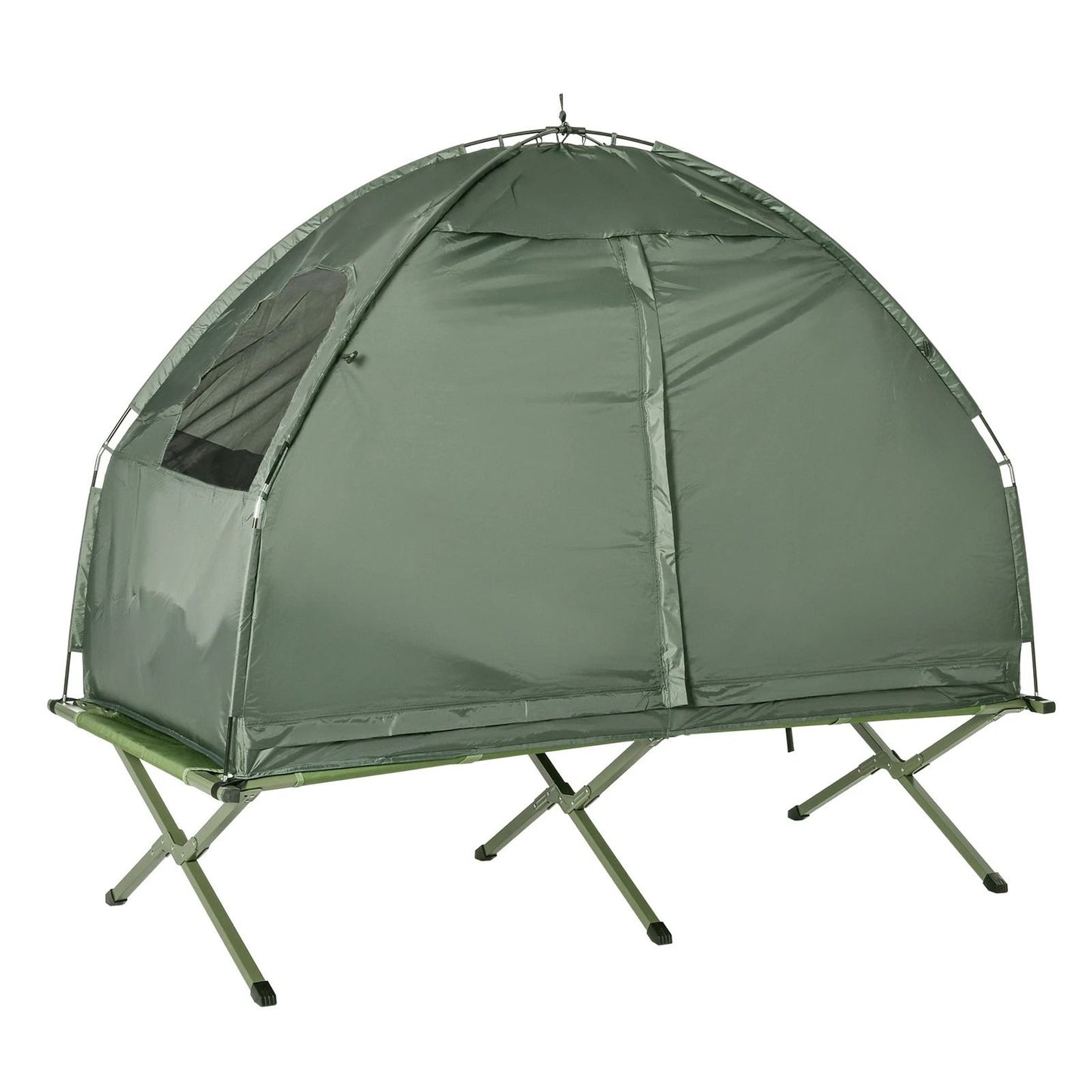 Outdoor Elevated Camping Cot AllinOne 1Person Tent Air Mattress  Sleeping Bag 2