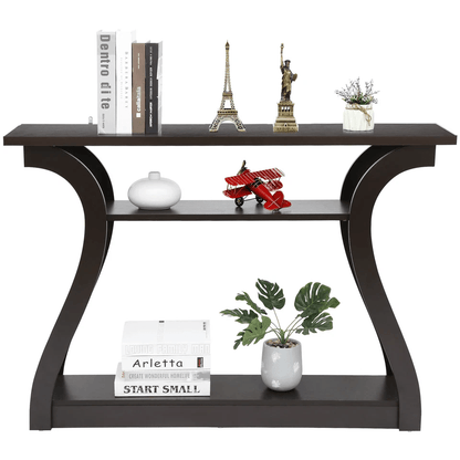 Console Table Modern Accent Side Stand, Stylish Sofa Entryway Hall Display Storage