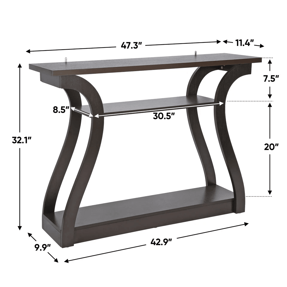 Console Table Modern Accent Side Stand Stylish Sofa Entryway Hall Display Storage 3