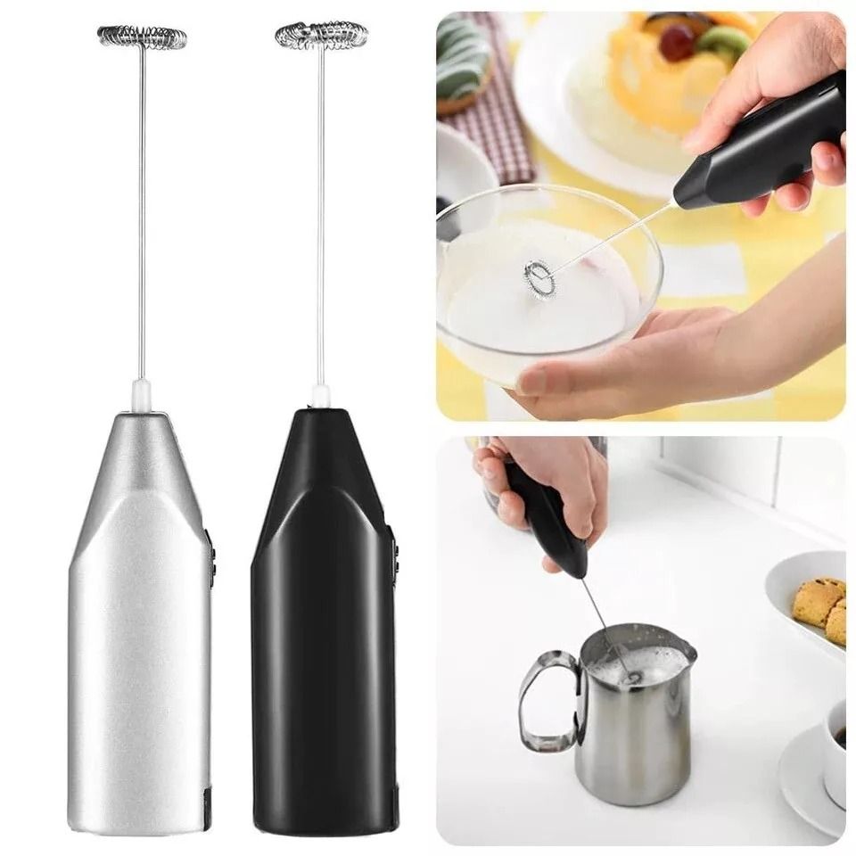 Electric Milk Frother  Drink Whisk Mixer Mini Handheld Stirrer For Coffee Eggs And Kitchen Use Batt 2