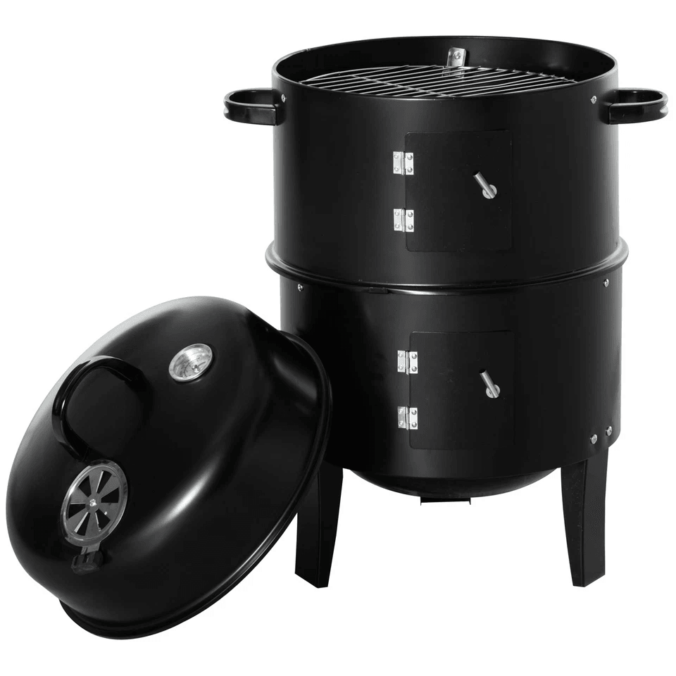 Outdoor BBQ Charcoal Smoker  Grill With Cooking Racks Builtin Heat Thermometer Heavy Duty Outdoor B 9