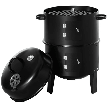 Outdoor BBQ Charcoal Smoker  Grill With Cooking Racks Builtin Heat Thermometer Heavy Duty Outdoor B 9