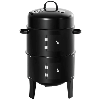 Outdoor BBQ Charcoal Smoker  Grill With Cooking Racks Builtin Heat Thermometer Heavy Duty Outdoor B 8