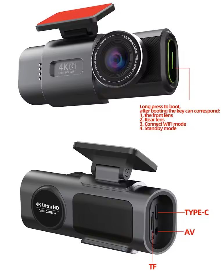 4K UHD Dash Cam With Night Vision WiFi GPS And 24 Hour Parking Mode 5