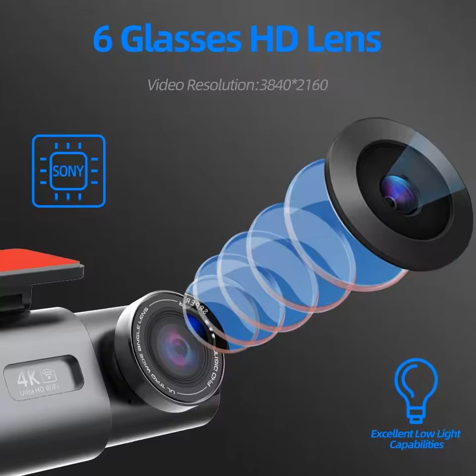 4K UHD Dash Cam With Night Vision WiFi GPS And 24 Hour Parking Mode 1
