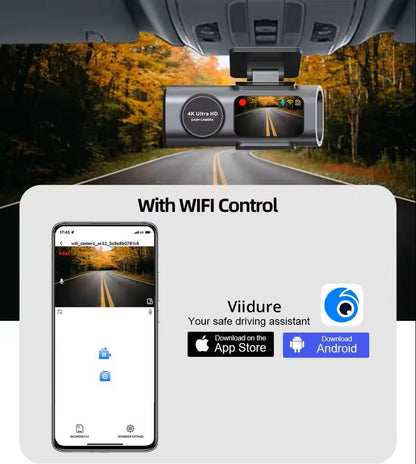 4K UHD Dash Cam With Night Vision WiFi GPS And 24 Hour Parking Mode 3