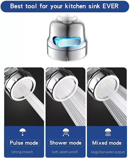 360 Degree Rotating Faucet  Movable Kitchen Tap Head With WaterSaving Nozzle Sprayer For Flexible W 10
