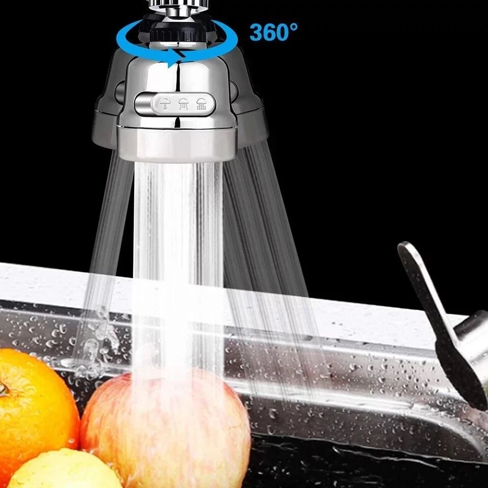 360 Degree Rotating Faucet  Movable Kitchen Tap Head With WaterSaving Nozzle Sprayer For Flexible W 4