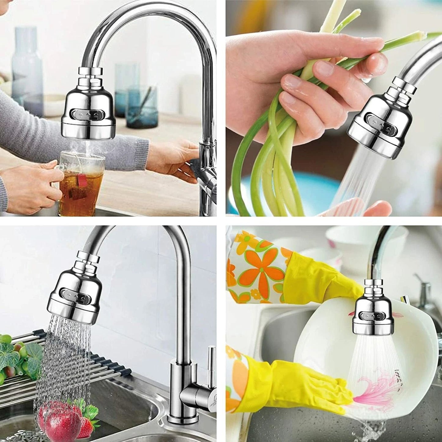 360 Degree Rotating Faucet  Movable Kitchen Tap Head With WaterSaving Nozzle Sprayer For Flexible W 5