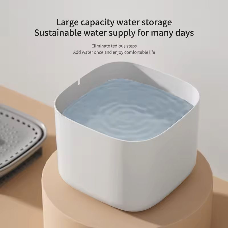 3L Cat Water Fountain With Recirculating Filter And USB Quiet Pump 1