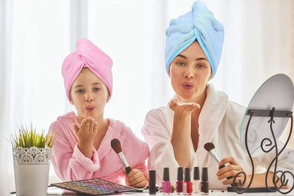 Rapid Fast Drying Hair Towel Turban Wrap Ultra Absorbent Microfiber Shower Cap for Wet Hair, Soft Bath Towel Hat