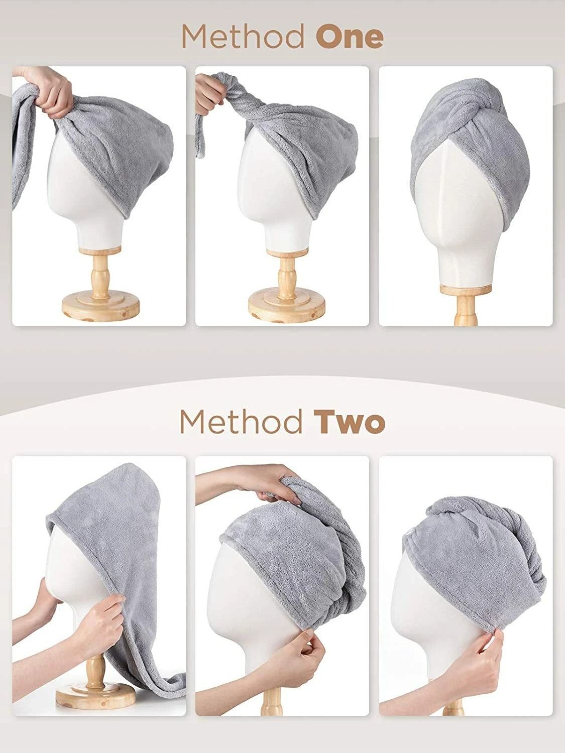 Rapid Fast Drying Hair Towel Turban Wrap Ultra Absorbent Microfiber Shower Cap For Wet Hair Soft Ba 4