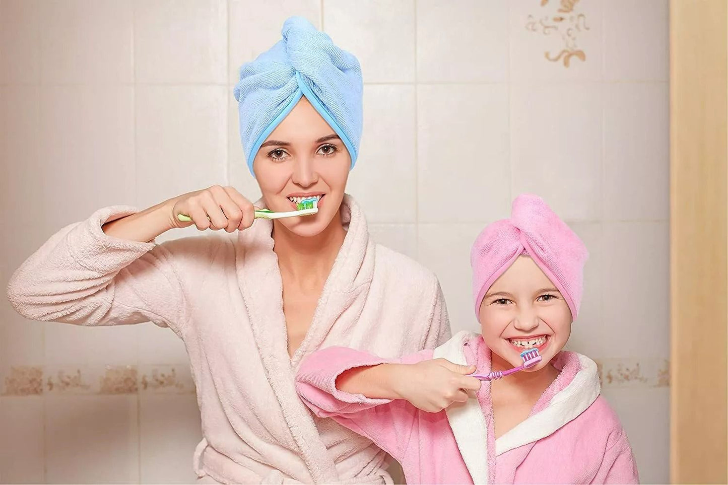 Rapid Fast Drying Hair Towel Turban Wrap Ultra Absorbent Microfiber Shower Cap For Wet Hair Soft Ba 5