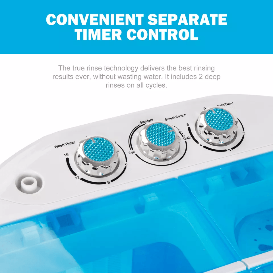 Compact Washing Machine Lightweight Portable Washer With Spin Cycle Dryer Twin Tub Laundry Applianc 3