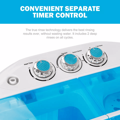 Compact Washing Machine Lightweight Portable Washer With Spin Cycle Dryer Twin Tub Laundry Applianc 3