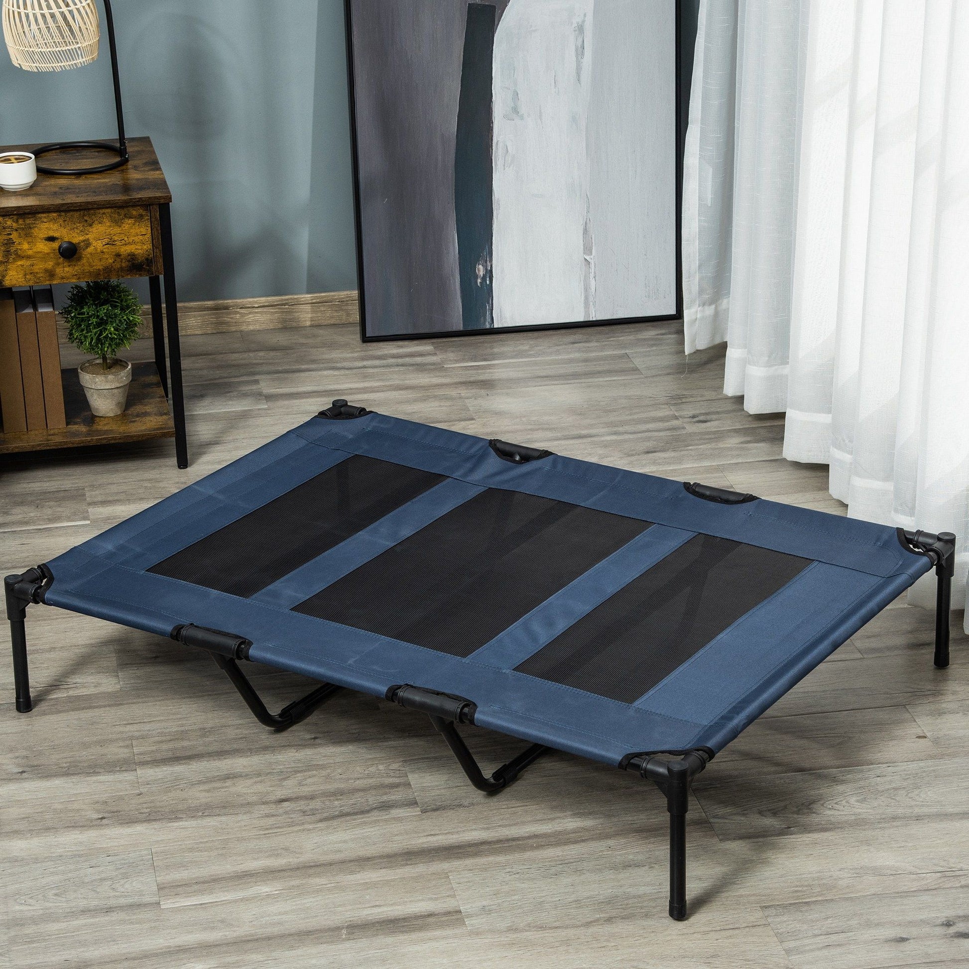 Elevated Dog Bed Raised Pet Cot With Oxford Fabric For Indoor  Outdoor Use 11