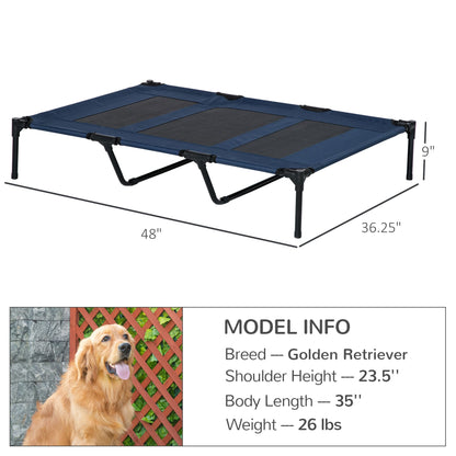Elevated Dog Bed Raised Pet Cot With Oxford Fabric For Indoor  Outdoor Use 5