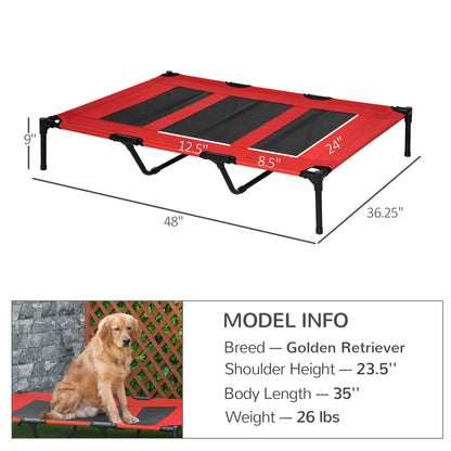 Elevated Dog Bed Raised Pet Cot With Oxford Fabric For Indoor  Outdoor Use 7