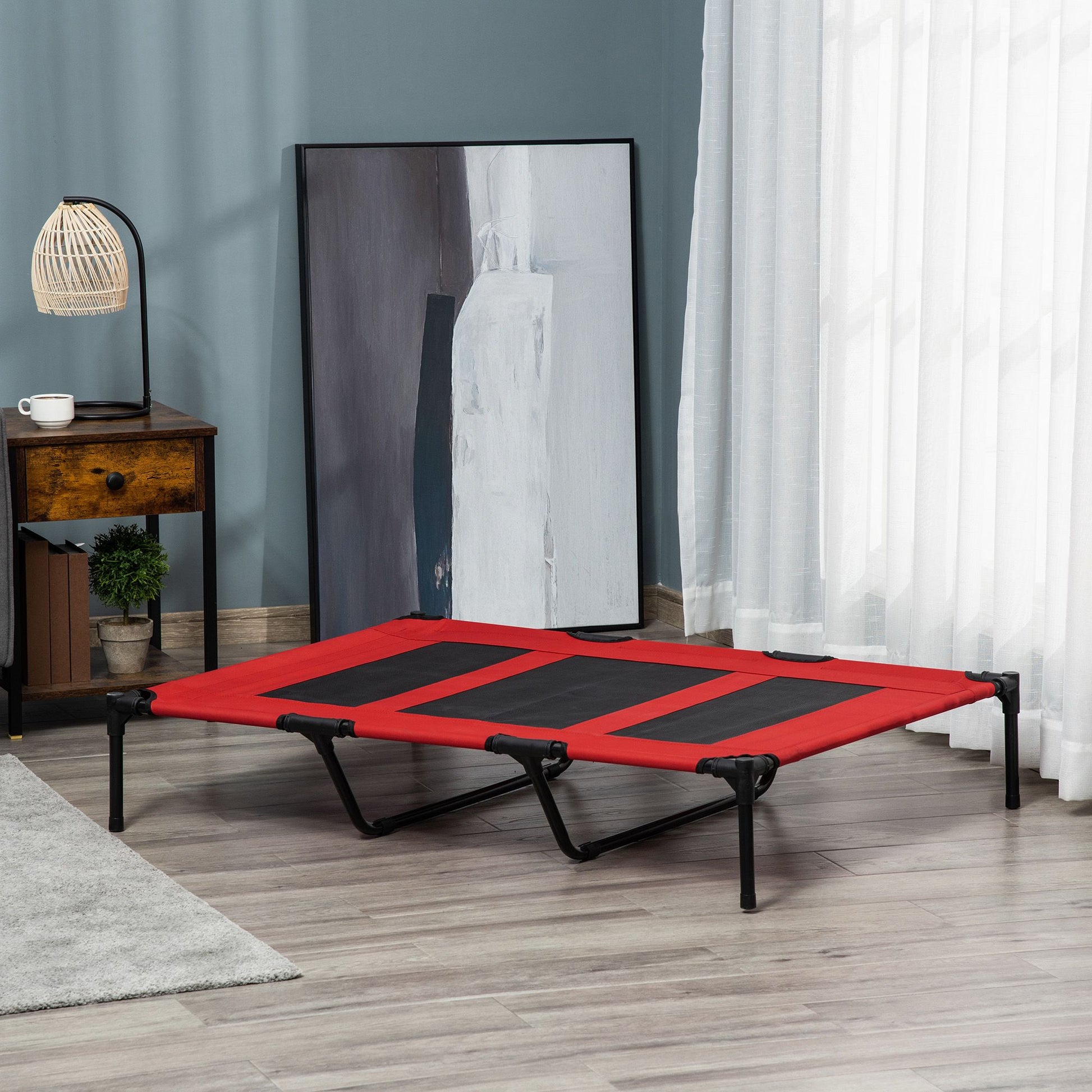 Elevated Dog Bed Raised Pet Cot With Oxford Fabric For Indoor  Outdoor Use 13