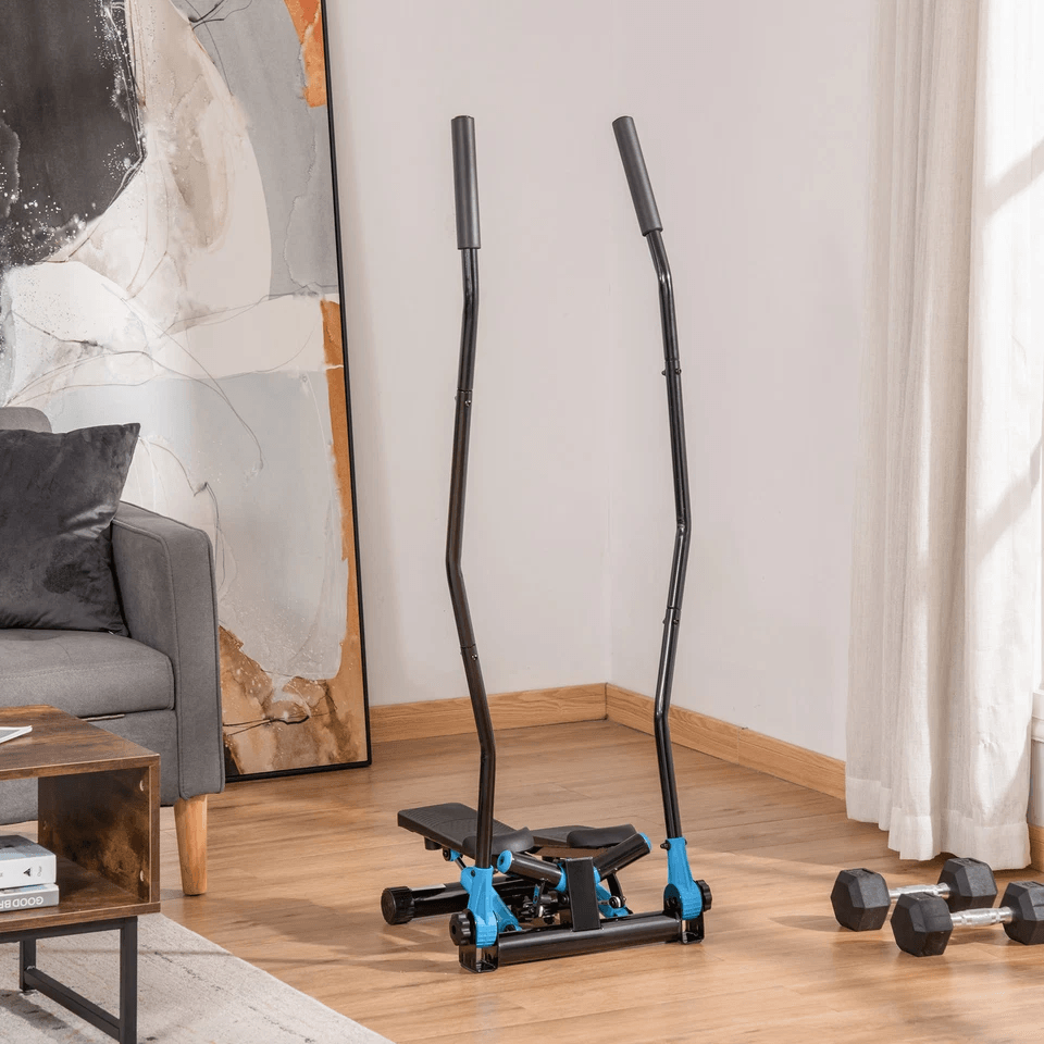 Full Body Workout Stepper Stepping Exercise Machine for Home Gym with LCD, Compact Cardio Trainer for Weight Loss