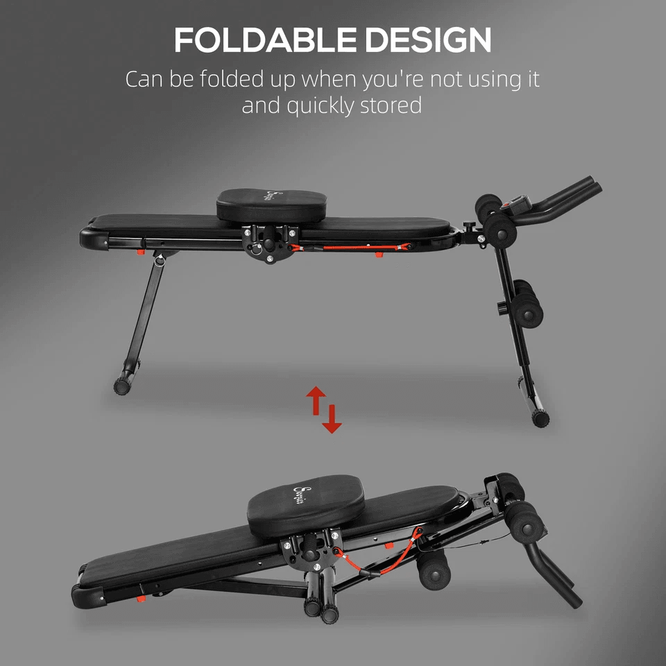 Foldable MultiUse Ab Trainer Abdominal Cruncher Sit Up Bench  Side Shaper For Home Gym 4