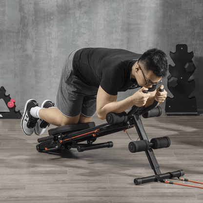 Foldable Multi-Use Ab Trainer, Abdominal Cruncher Sit Up Bench & Side Shaper for Home Gym