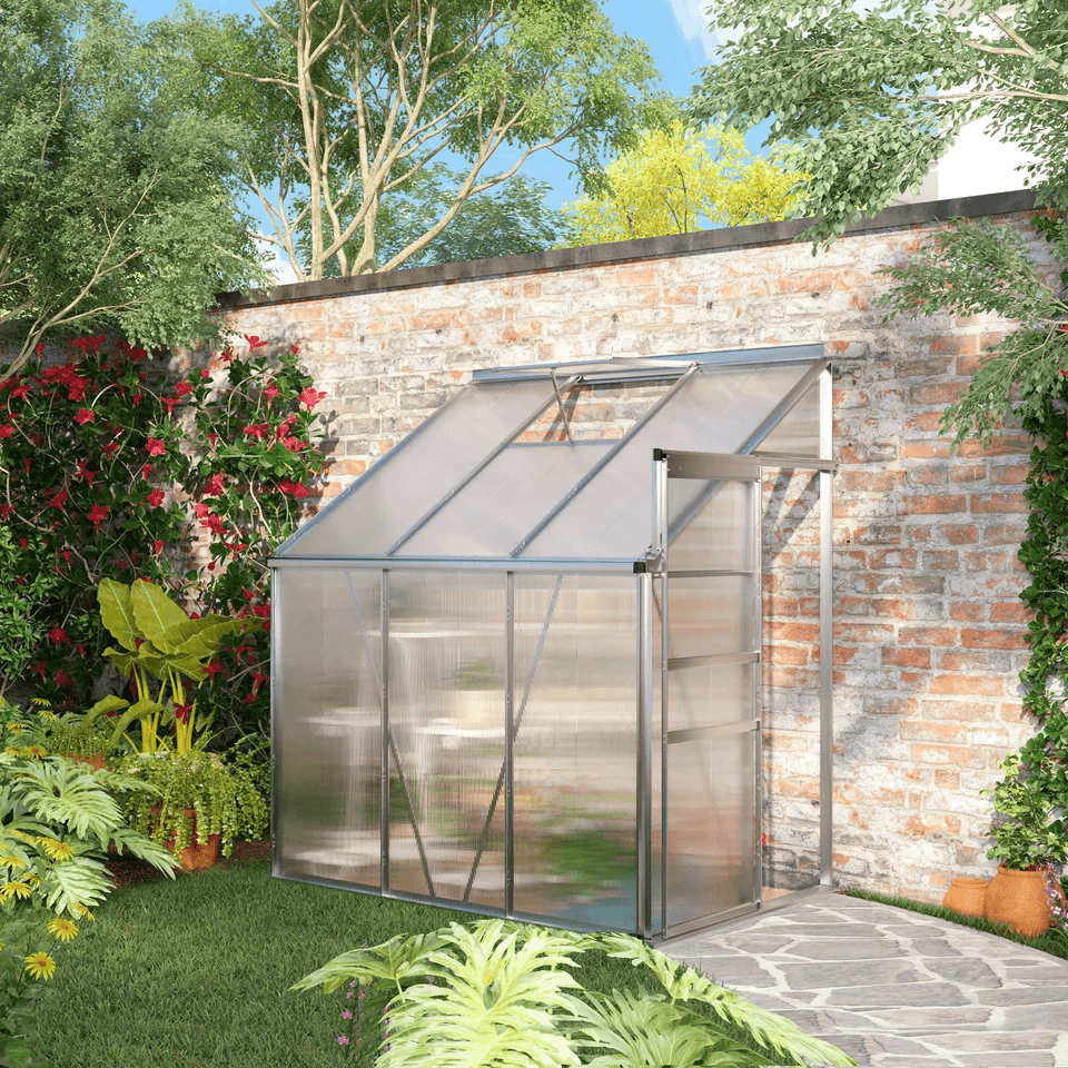 Walkin Garden Polycarbonate Greenhouse Kit With Adjustable Vent Clear HeavyDuty Outdoor Plant Grow  1