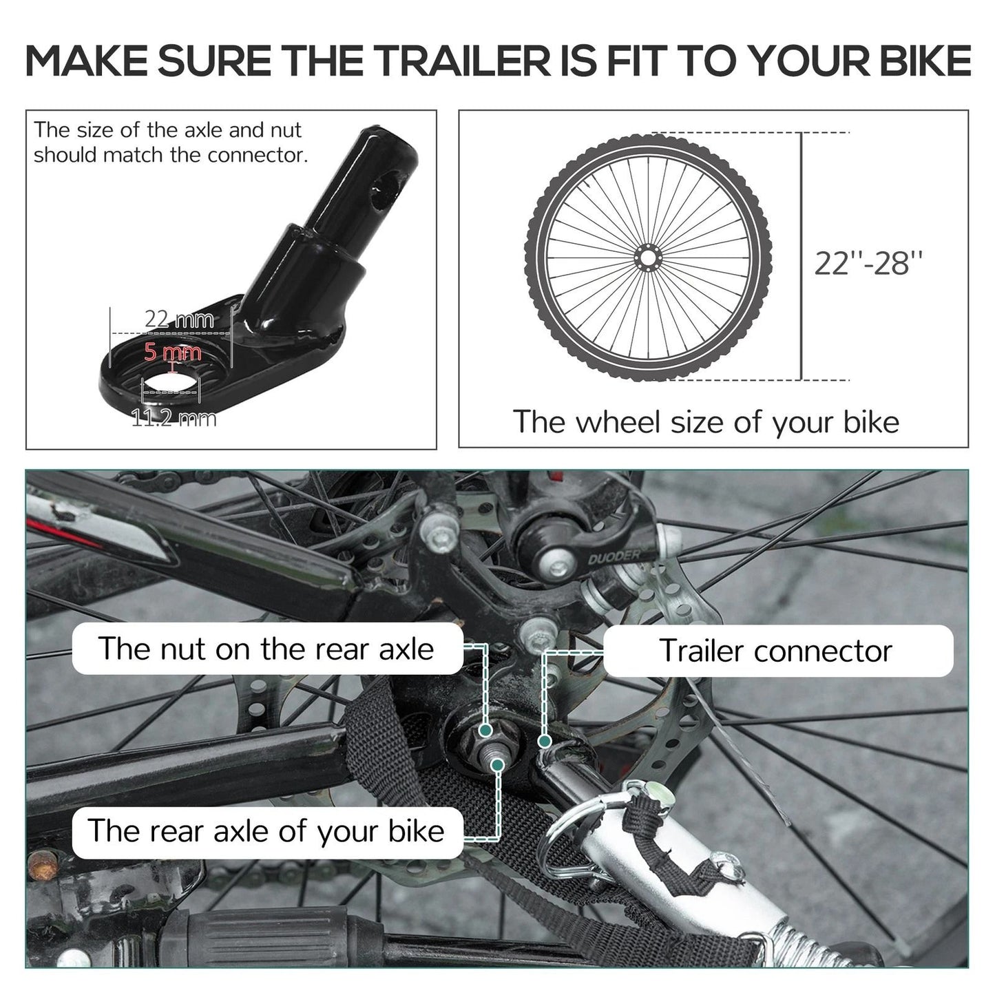 HeavyDuty Bike Cargo Trailer 16 Big Wheels W Suspension  Bike Wagon For Hauling  Transport 5