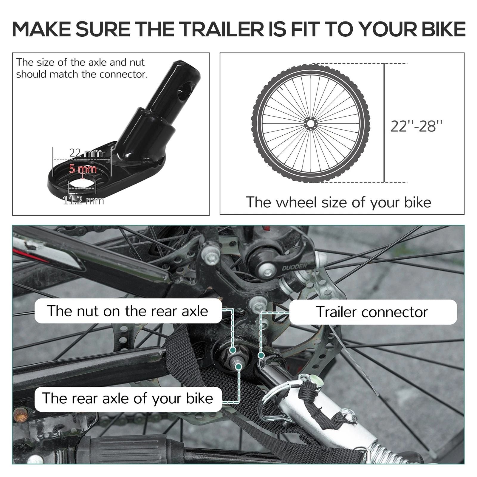 HeavyDuty Bike Cargo Trailer 16 Big Wheels W Suspension  Bike Wagon For Hauling  Transport 5