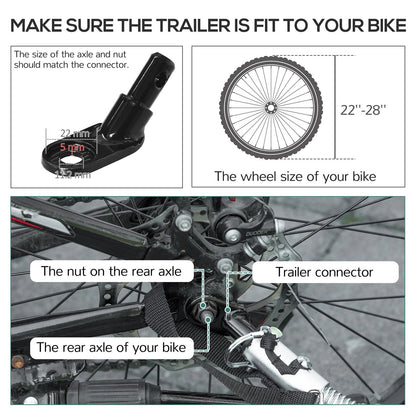 HeavyDuty Bike Cargo Trailer 16 Big Wheels W Suspension  Bike Wagon For Hauling  Transport 5