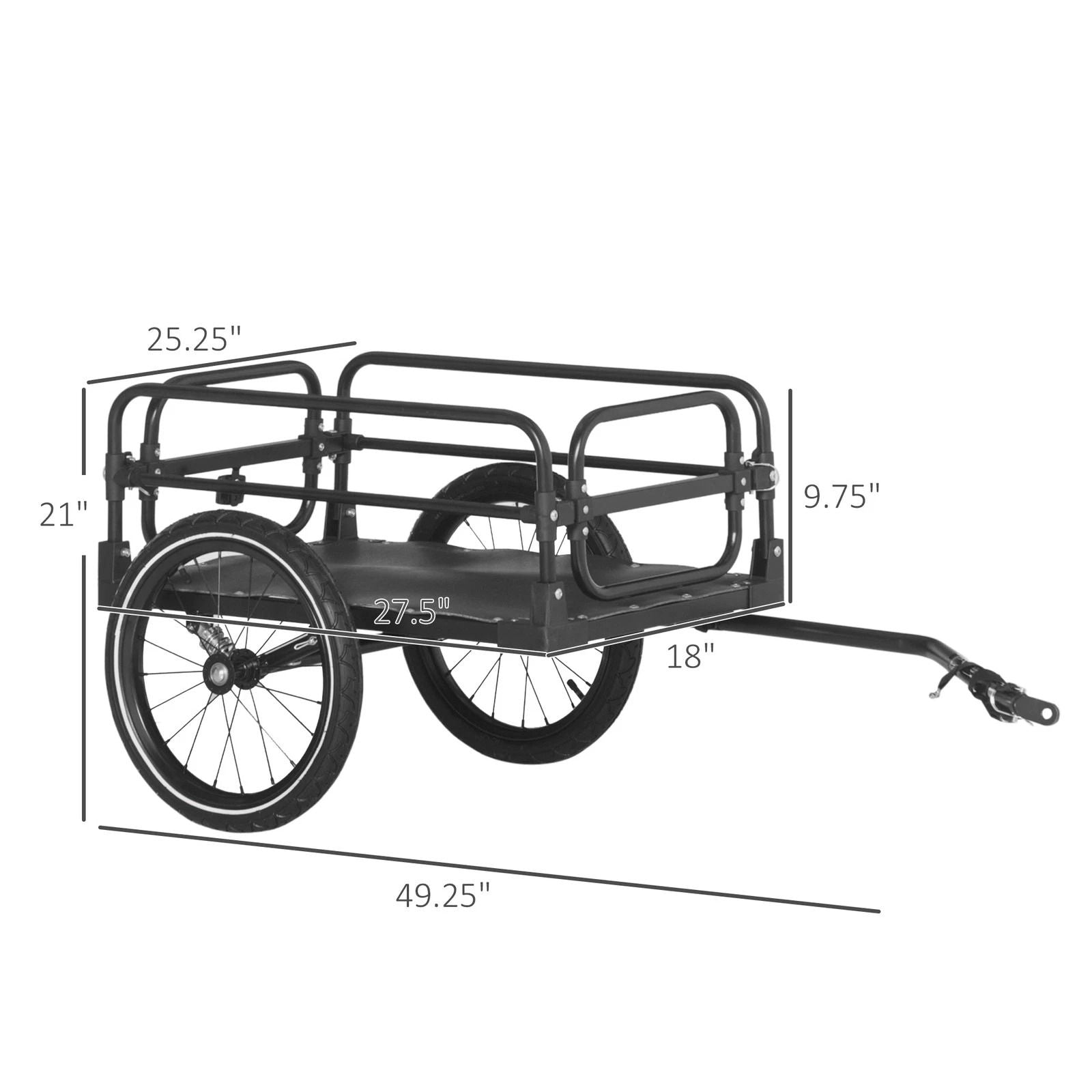 HeavyDuty Bike Cargo Trailer 16 Big Wheels W Suspension  Bike Wagon For Hauling  Transport 8