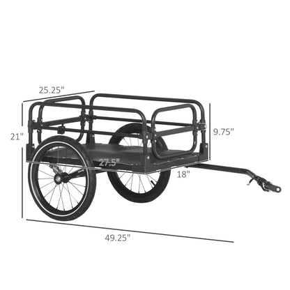 HeavyDuty Bike Cargo Trailer 16 Big Wheels W Suspension  Bike Wagon For Hauling  Transport 8