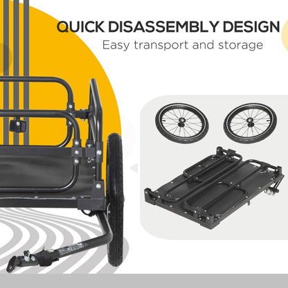HeavyDuty Bike Cargo Trailer 16 Big Wheels W Suspension  Bike Wagon For Hauling  Transport 4