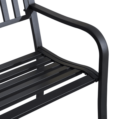 Heavy Duty Outdoor Bench Steel Patio Garden Furniture Park Chair For Backyard Deck  Porch Seating 8