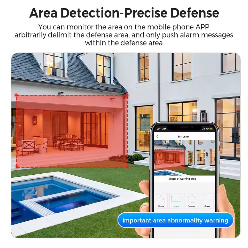Outdoor Three Lens IP Security Camera With AI Detection And 6K HD Resolution 4