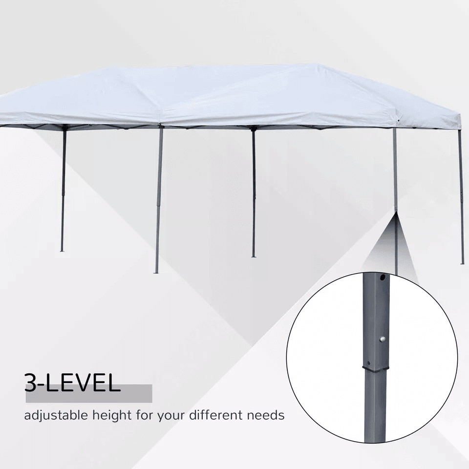 Pop Up Party Tent Gazebo Wedding Canopy With Sidewalls Cream White Outdoor Shade 3