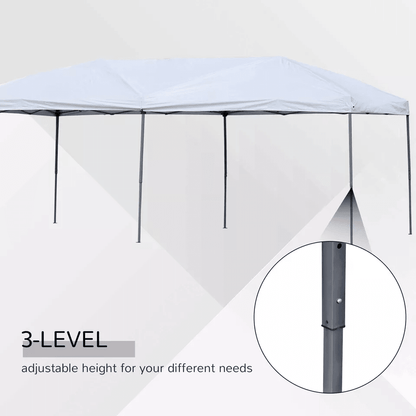 Pop Up Party Tent Gazebo Wedding Canopy With Sidewalls Cream White Outdoor Shade 3