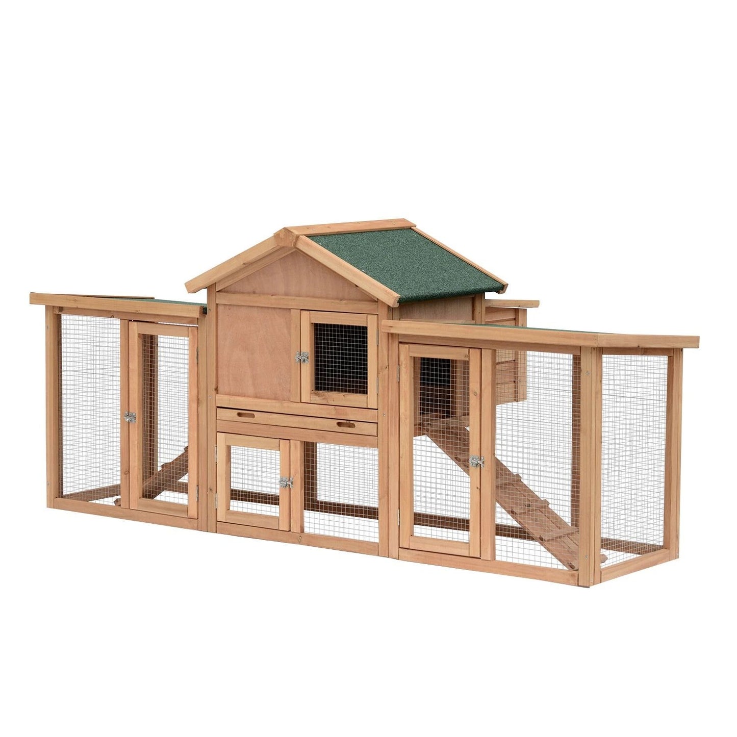 Large Wooden Chicken Coop With Nesting Box  Run Spacious Backyard Hen House For Poultry 3