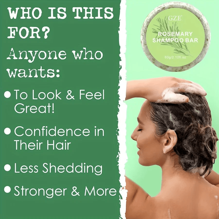 Rosemary Hair Strengthening Shampoo Bar  Nourishes And Revives Weak Hair Naturally 4