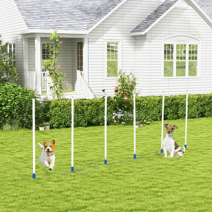 Premium Dog Weave Pole Set Agility Starter Kit Outdoor Pet Training  Exercise Equipment 4