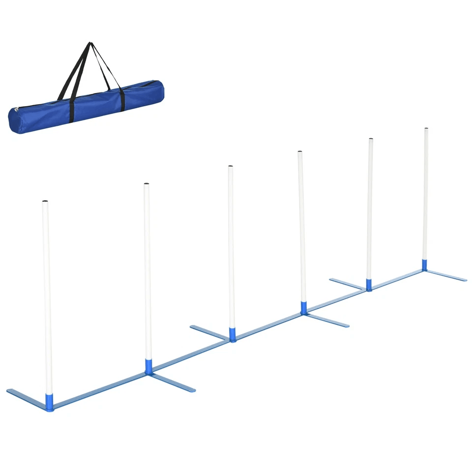 Premium Dog Weave Pole Set Agility Starter Kit Outdoor Pet Training  Exercise Equipment 1