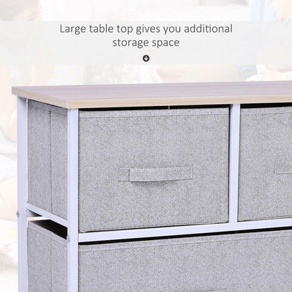 40 Storage Cube Dresser Unit With 5 Fabric Drawer Bins  Sleek Shelf Organizer For Home  Office 4