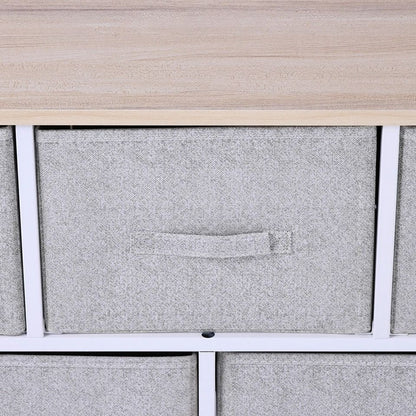 40 Storage Cube Dresser Unit With 5 Fabric Drawer Bins  Sleek Shelf Organizer For Home  Office 6